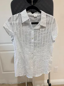 White blouse with polka dots for sale