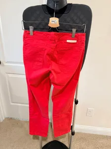 Capri length red pants for sale