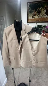 Beige formal vest and blazer for sale