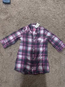 Grey and pink button-down shirt for sale. New with Tags!