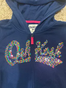Blue Osh-Kosh hoodie with sequins for sale